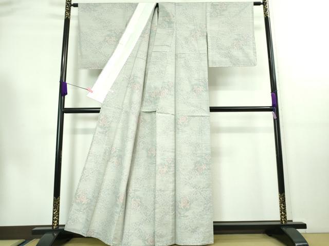 平和屋着物▽極上 本場大島紬 白大島 単衣 総絣 道長花文 逸品 未使用 DZAA7917kh5