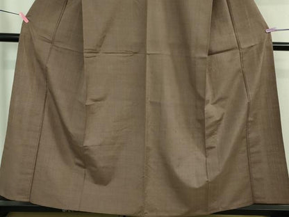平和屋着物▽極上 越後小千谷地織紬 単衣 まわた 草木染 色無地 鴇浅葱色 証紙付き 逸品 未使用 DZAA7936kh5