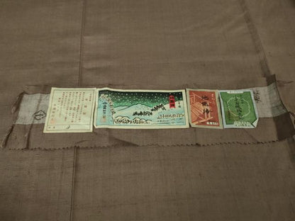 平和屋着物▽極上 越後小千谷地織紬 単衣 まわた 草木染 色無地 鴇浅葱色 証紙付き 逸品 未使用 DZAA7936kh5