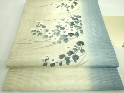 平和屋着物＊極上 夏物 九寸名古屋帯 手描き 枝花文 逸品 DZAA7959kh5