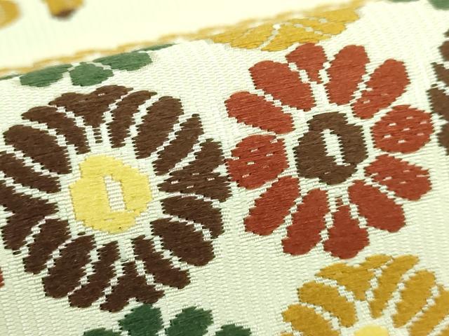 平和屋本店■極上　龍村晋謹製　九寸名古屋帯　唐織　名物いちご裂麒麟文　逸品　DZAA7961kh5
