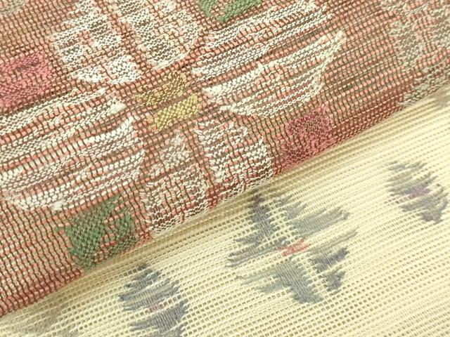 平和屋着物＊極上 夏物 1854年創業 帯屋捨松 八寸名古屋帯 亀甲花文 逸品 DZAA7965kh5