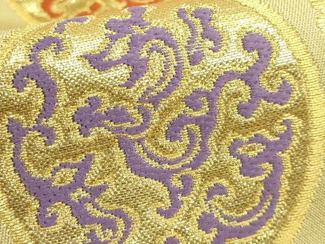 平和屋本店■極上　龍村美術織物　たつむら　六通柄　本袋帯　唐織　龍宝吉祥文　金糸　逸品　DZAA7980kh5
