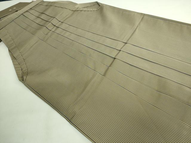平和屋着物○極上 男性 馬乗り袴 茶喜仙台平 茶喜謹製 縞 逸品
