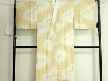 平和屋着物■上質な長襦袢　袷　流水草花地紋　暈し染め　逸品　DZAA8028kh5