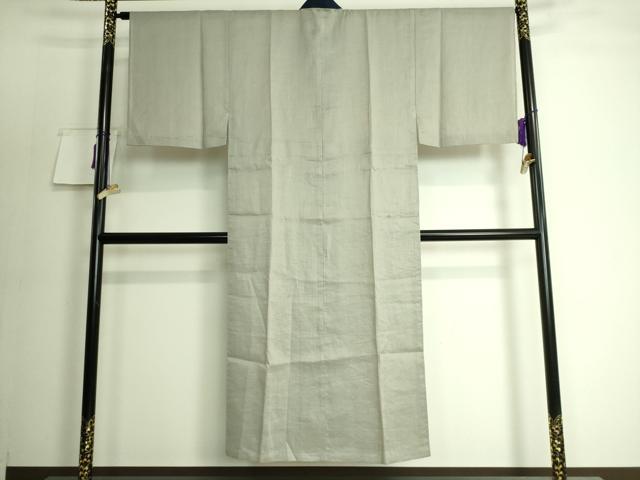 平和屋着物＊極上 夏物 男性 長襦袢 小千谷 利休茶色 麻 逸品 DZAA8037kh5