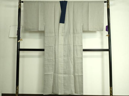 平和屋着物＊極上 夏物 男性 長襦袢 小千谷 利休茶色 麻 逸品 DZAA8037kh5