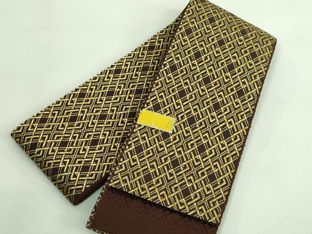 平和屋着物■極上　男性　れいか謹製　角帯　菱繋ぎ　逸品　未使用　DZAA8049kh5
