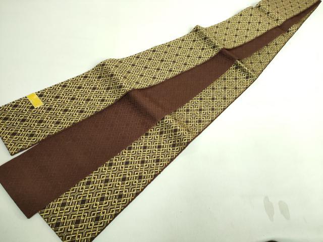 平和屋着物■極上　男性　れいか謹製　角帯　菱繋ぎ　逸品　未使用　DZAA8049kh5
