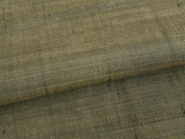 平和屋本店■極上　男性　紬　アンサンブル　長羽織　着物・海松茶色　羽織・千歳茶色　逸品　DZAA8051kh5