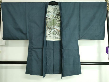 平和屋着物■極上 男性 本場大島紬 アンサンブル 長羽織 100亀甲 総詰め 逸品 DZAA8055kh5