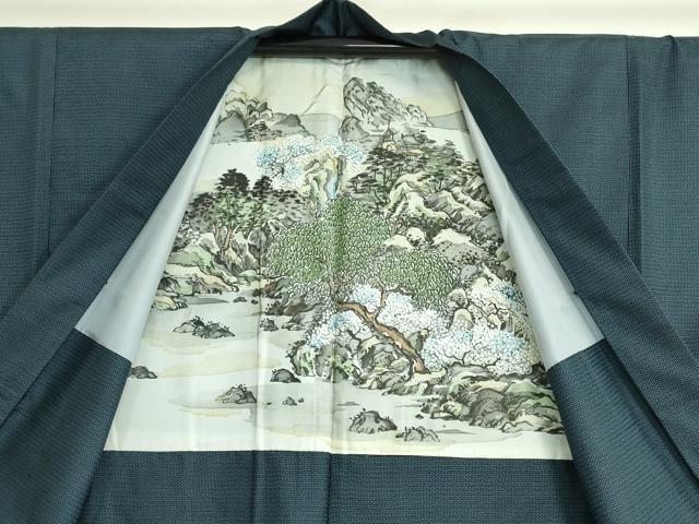 平和屋着物■極上 男性 本場大島紬 アンサンブル 長羽織 100亀甲 総詰め 逸品 DZAA8055kh5