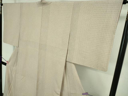 平和屋着物●極上　洗える最高級着物　＜英＞はなぶさ謹製　小紋　吉祥間道　亀甲柄　逸品　DZAB5700kh6