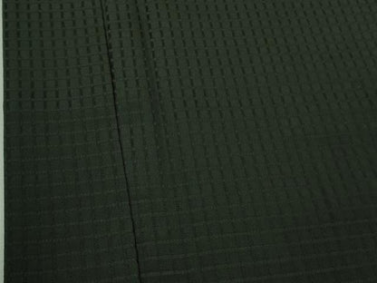 平和屋本店■極上 男性 京都 西陣 織元ブランド 泰流舎 京都弓月 YUZUKI 長羽織 お召 キングサイズ 吉野間道 黒緑色地 逸品 DZAA8074kh5
