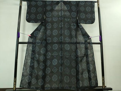 平和屋本店＊極上 夏物 重要無形文化財 本場宮古上布 苧麻 菱 丸文 逸品 DZAA8093kh5