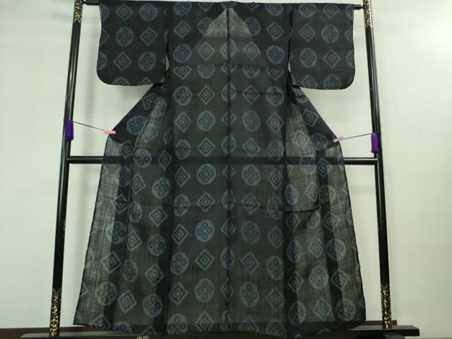 平和屋本店＊極上 夏物 重要無形文化財 本場宮古上布 苧麻 菱 丸文 逸品 DZAA8093kh5