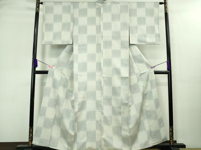 平和屋着物●極上 京都・西陣 織元ブランド 秦流舎 京都弓月 YUZUKI byshinryusha お召 市松文様 逸品 DZAA8096kh5