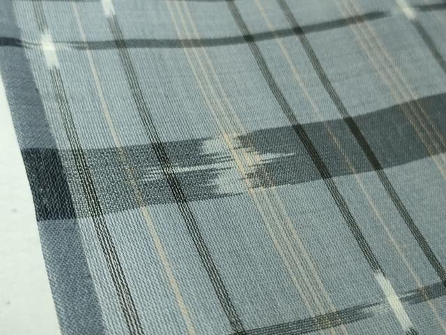 平和屋着物■極上　夏物　本場琉球絣　夏琉球　格子　逸品　未使用　DZAA8104kh5
