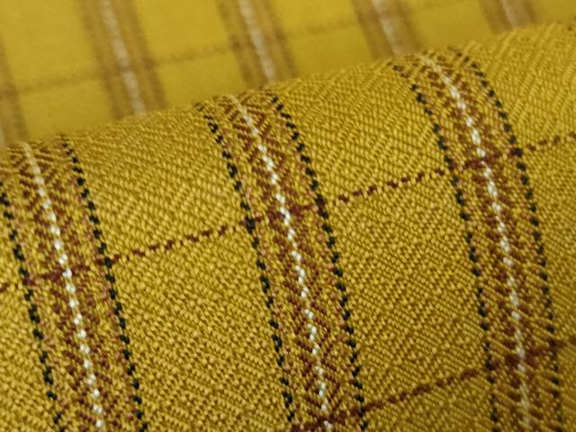 平和屋着物●極上　本場黄八丈　まるまなこ　紬　間道　逸品　未使用　DZAA8112kh5
