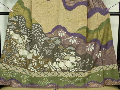 平和屋本店■極上　京友禅の第一人者　松井青々　訪問着　辻が花　金彩　逸品　DZAA8114kh5