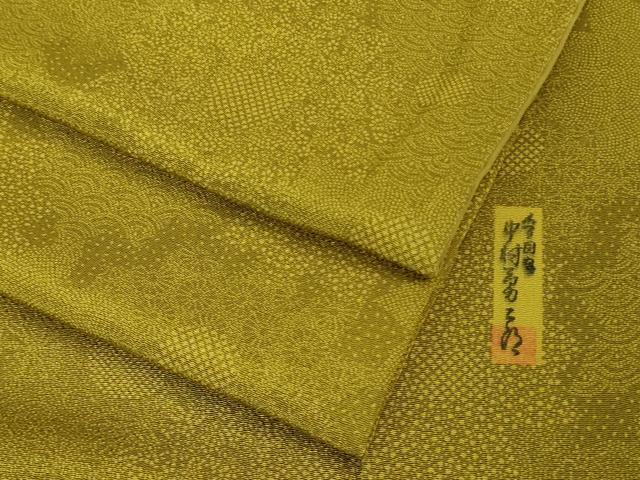 平和屋着物●極上　重要無形文化財　人間国宝　中村勇二郎　江戸小紋　名物裂　楓　鬼しぼ縮緬　逸品　DZAA8116kh6