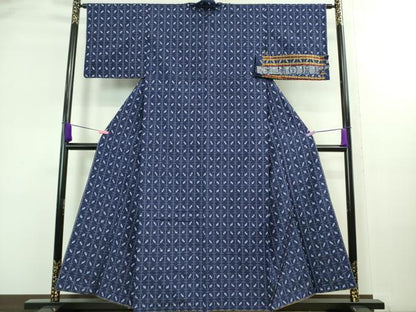 平和屋本店■極上　本場琉球紬　花織　三越扱い　反端付き　逸品　未使用　DZAA8125kh5