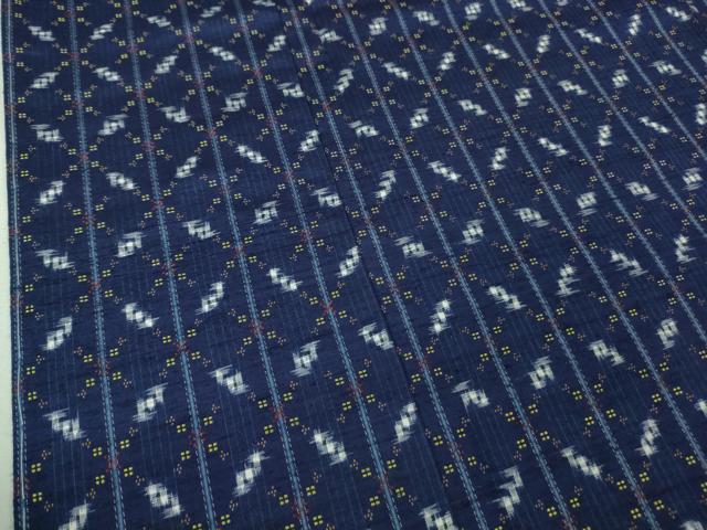 平和屋本店■極上　本場琉球紬　花織　三越扱い　反端付き　逸品　未使用　DZAA8125kh5