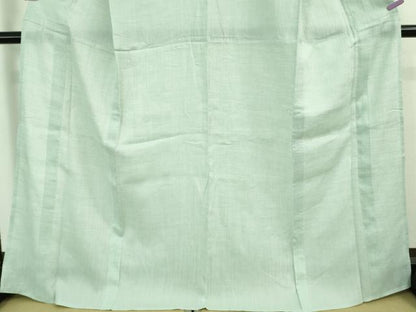 平和屋着物■極上　夏物　小千谷ちぢみ　色無地　白藍色　麻　逸品　未使用　DZAA8127kh5