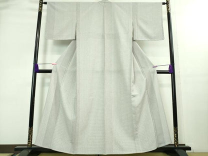 平和屋着物▽極上 洗える最高級着物 ＜英＞はなぶさ謹製 小紋 単衣 亀甲間道 逸品 DZAA8141kh5