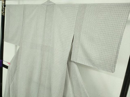 平和屋着物▽極上 洗える最高級着物 ＜英＞はなぶさ謹製 小紋 単衣 亀甲間道 逸品 DZAA8141kh5