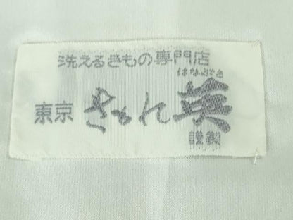 平和屋着物▽極上 洗える最高級着物 ＜英＞はなぶさ謹製 小紋 単衣 亀甲間道 逸品 DZAA8141kh5