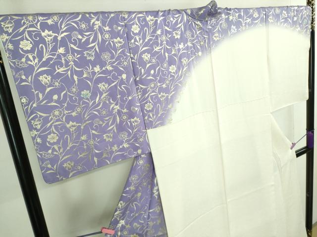 平和屋本店■極上　訪問着　花唐草文　暈し染め　金銀彩　逸品　DZAA8160kh5