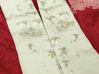 平和屋本店■極上 振袖・長襦袢(無双仕立て・半衿刺繍)・袋帯セット 総絞り 駒刺繍 鬘帯花文 黒地 金彩 京都きもの友禅 逸品 DZAA8162kh5