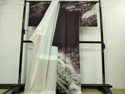 平和屋本店■極上　吉乃一廉　幻の辻が花　訪問着　暈し染め　金彩　銀通し地　逸品　DZAA8171kh5