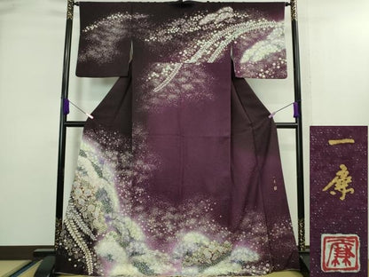 平和屋本店■極上　吉乃一廉　幻の辻が花　訪問着　暈し染め　金彩　銀通し地　逸品　DZAA8171kh5