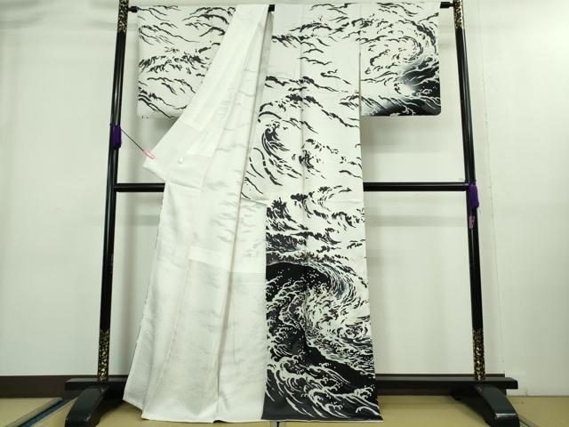 平和屋本店■極上　訪問着　立波文　暈し染め　金彩　逸品　DZAA8173kh5