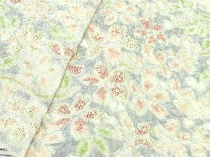 平和屋本店●極上　中国三大刺繍　相良刺繍　訪問着　舞花文　暈し染め　銀通し地　ロング丈　逸品　未使用　DZAB6760kh6