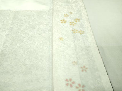 平和屋本店●極上　中国三大刺繍　相良刺繍　訪問着　舞花文　暈し染め　銀通し地　ロング丈　逸品　未使用　DZAB6760kh6