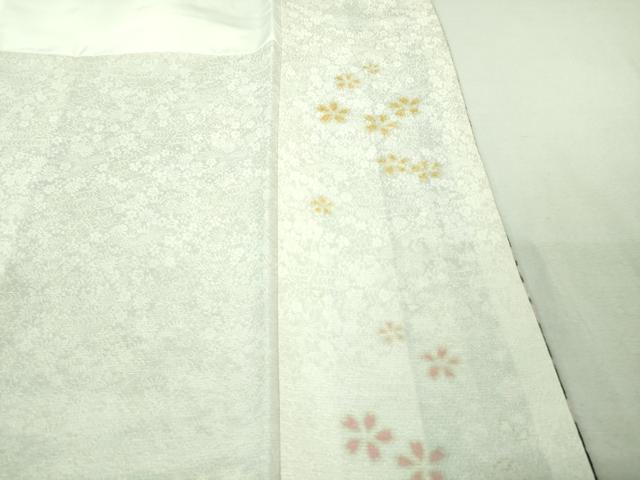 平和屋本店●極上　中国三大刺繍　相良刺繍　訪問着　舞花文　暈し染め　銀通し地　ロング丈　逸品　未使用　DZAB6760kh6