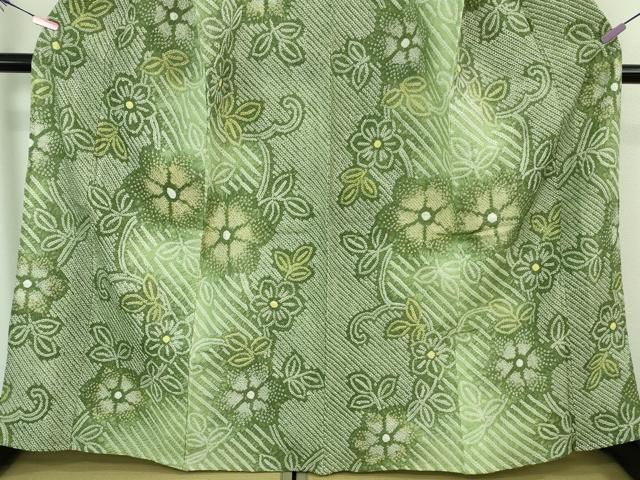 平和屋着物∴極上 夏物 浴衣 有松鳴海絞り 花唐草文 暈し染め 綿 逸品 DZAA8185kh5