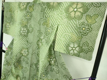 平和屋着物∴極上 夏物 浴衣 有松鳴海絞り 花唐草文 暈し染め 綿 逸品 DZAA8185kh5
