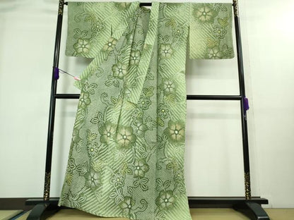 平和屋着物∴極上 夏物 浴衣 有松鳴海絞り 花唐草文 暈し染め 綿 逸品 DZAA8185kh5