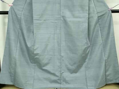 平和屋着物●極上　紅花紬　米沢　新田英行　新田間道　唐彩　草木染　藍　梅　青藤色　証紙付き　逸品　未使用　DZAA8192kh5