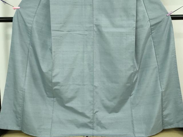 平和屋着物●極上　紅花紬　米沢　新田英行　新田間道　唐彩　草木染　藍　梅　青藤色　証紙付き　逸品　未使用　DZAA8192kh5