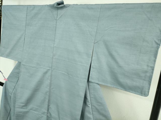 平和屋着物●極上　紅花紬　米沢　新田英行　新田間道　唐彩　草木染　藍　梅　青藤色　証紙付き　逸品　未使用　DZAA8192kh5