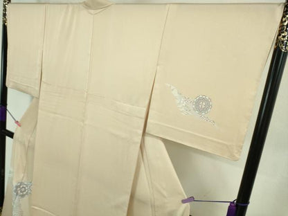 平和屋本店■極上　洗える最高級着物　＜英＞はなぶさ謹製　訪問着　単衣　正倉院花文　肌色地　逸品　DZAA8194kh5
