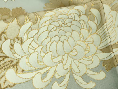 平和屋本店■極上　創業460年・千總　色留袖　駒刺繍　乱菊　スモークブルー色地　暈し染め　金彩　三越扱い　逸品　DZAA8195kh5