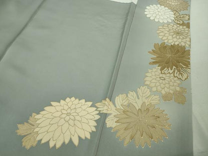 平和屋本店■極上　創業460年・千總　色留袖　駒刺繍　乱菊　スモークブルー色地　暈し染め　金彩　三越扱い　逸品　DZAA8195kh5
