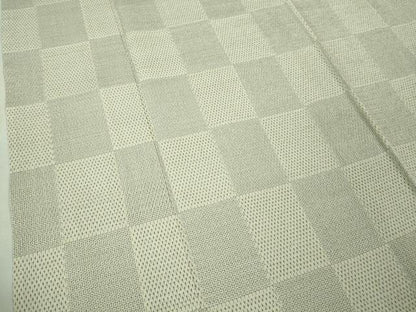 平和屋本店▽極上 本塩沢 単衣 110亀甲 市松文様 ゑり善扱い ロング丈 逸品 未使用 DZAA8198kh5