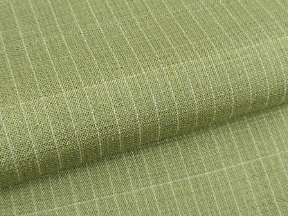 平和屋本店■極上　夏物　銀座もとじ　夏お召　間道　柳茶色地　逸品　DZAA8203kh5